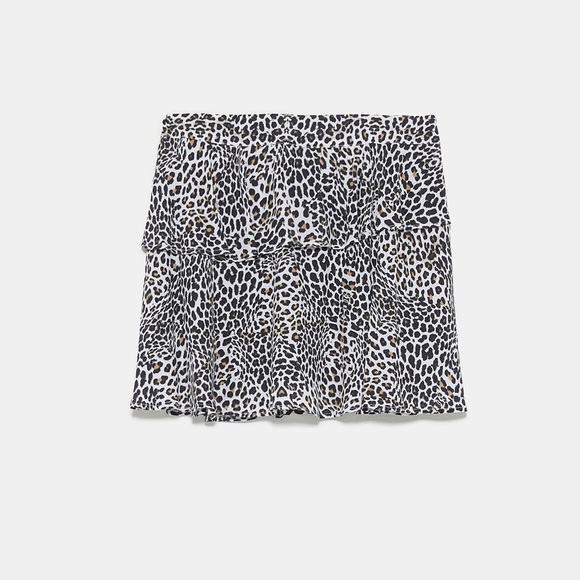 ZARA BNWT Animal Print Ruffled Shorts + Top 2pc Coord Set - Picture 6 of 9